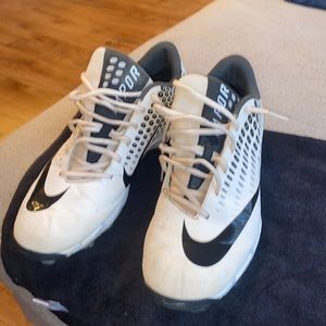 Men’s Nike Vapor Size 11 Baseball Cleats White/Black/Grey